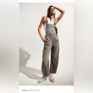 NWT Women's Gray Denim Overalls